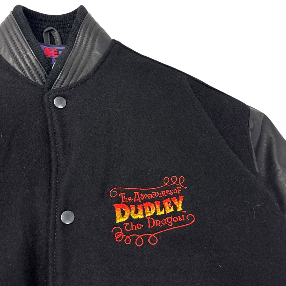 Vintage The Adventures of Dudley The Dragon Kids TV Show Leather Varsity Jacket - Picture 3 of 7
